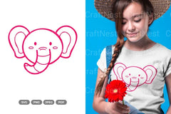 Cute Elephant Head Clipart Bundle - CraftNest - Digital Crafting and Art