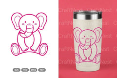 Cute Elephant Nursery Doodle Clipart Bundle - CraftNest - Digital Crafting and Art