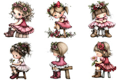 Cute Christmas Reindeer Clipart Bundle - CraftNest - Digital Crafting and Art
