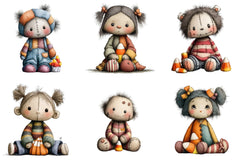 Cute Halloween Ragdoll Clipart Bundle - CraftNest - Digital Crafting and Art