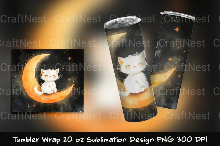 Cute Kitten Tumbler Wrap - CraftNest - Digital Crafting and Art