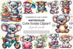 Cute Koala Clipart Bundle - CraftNest - Digital Crafting and Art