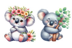 Cute Koala Clipart Bundle - CraftNest - Digital Crafting and Art