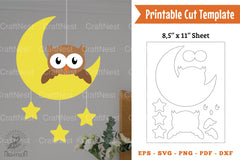 Cute Owl Papercut Template Clipart Bundle - CraftNest - Digital Crafting and Art