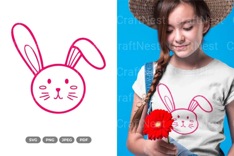 Cute Rabbit Head Clipart Bundle - CraftNest - Digital Crafting and Art