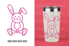Cute Rabbit Nursery Doodle Clipart Bundle - CraftNest - Digital Crafting and Art