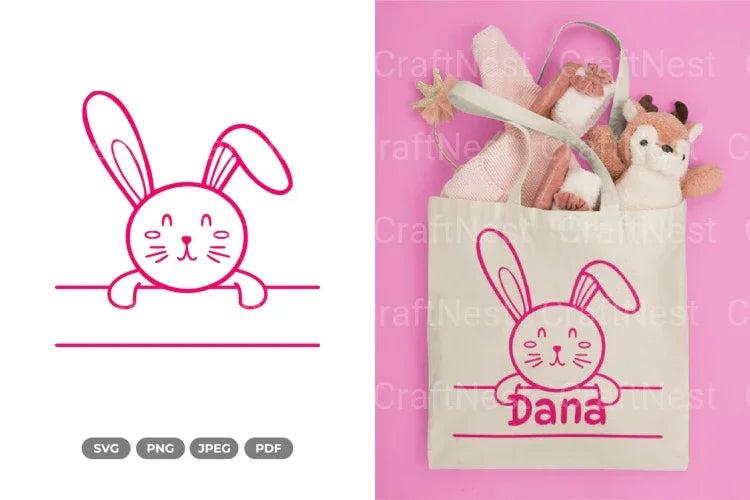 Cute Rabbit Split Border Clipart Bundle - CraftNest - Digital Crafting and Art