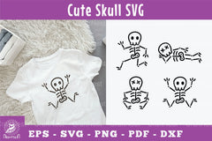 Cute Skull Silhouette Clipart Bundle - CraftNest - Digital Crafting and Art