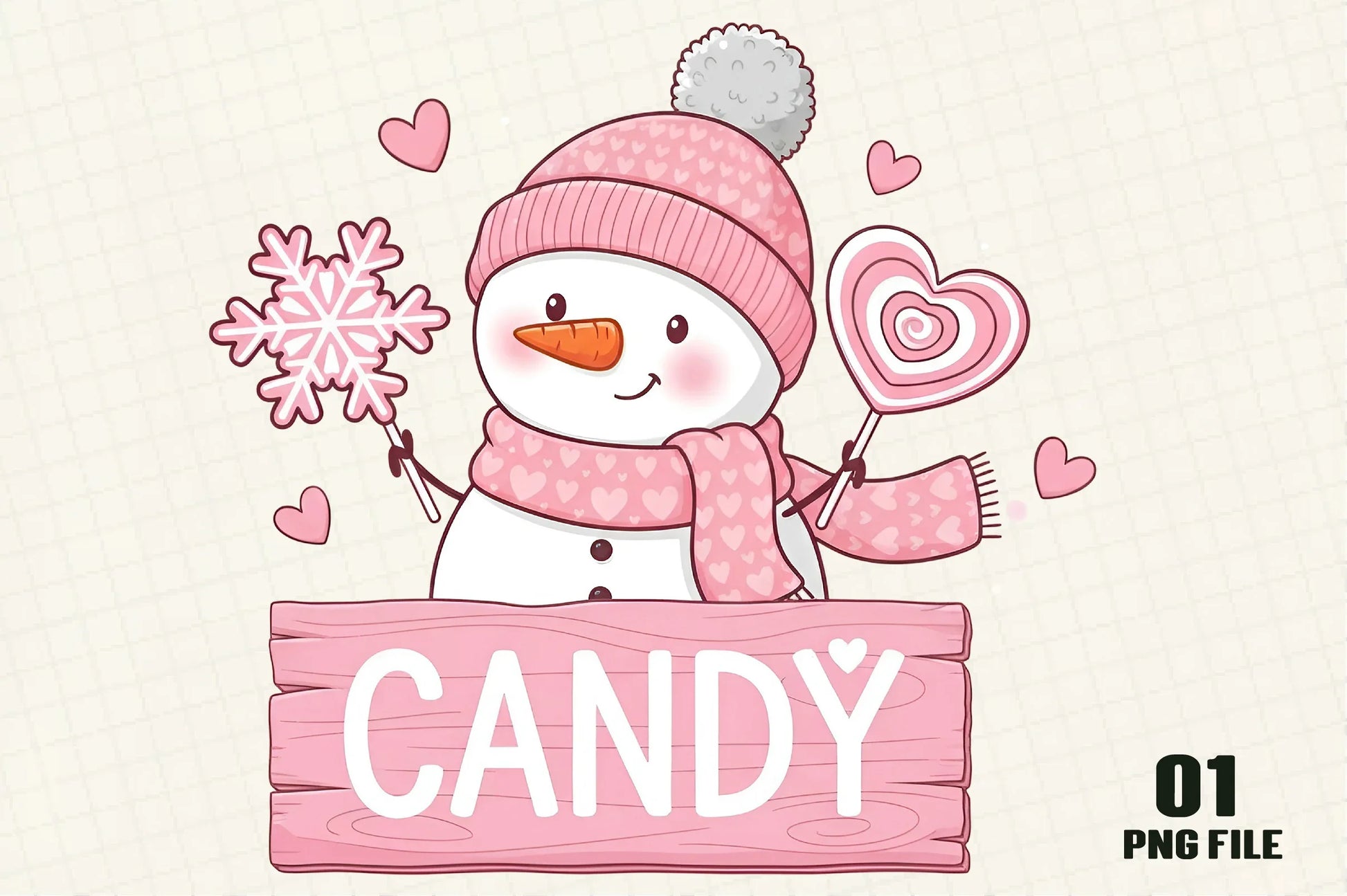 Cute Snowman Candy Clipart Bundle - CraftNest - Digital Crafting and Art