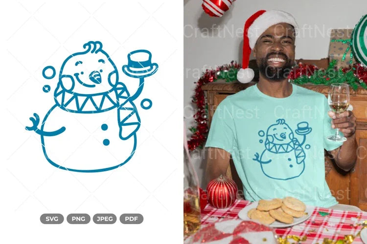 Cute Snowmen Doodle Clipart Bundle - CraftNest - Digital Crafting and Art