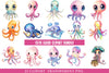Cute Squid Clipart Bundle 1