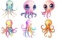 Cute Squid Clipart Bundle 1 - CraftNest - Digital Crafting and Art
