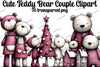 Cute Teddy Bear Couple Clipart Bundle