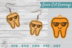 Cute Tooth Laser Cut Earrings Design Bundle - CraftNest - Digital Crafting and Art