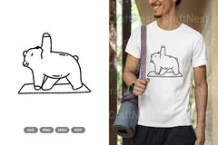 Cute Yoga Bear Clipart Bundle - CraftNest - Digital Crafting and Art