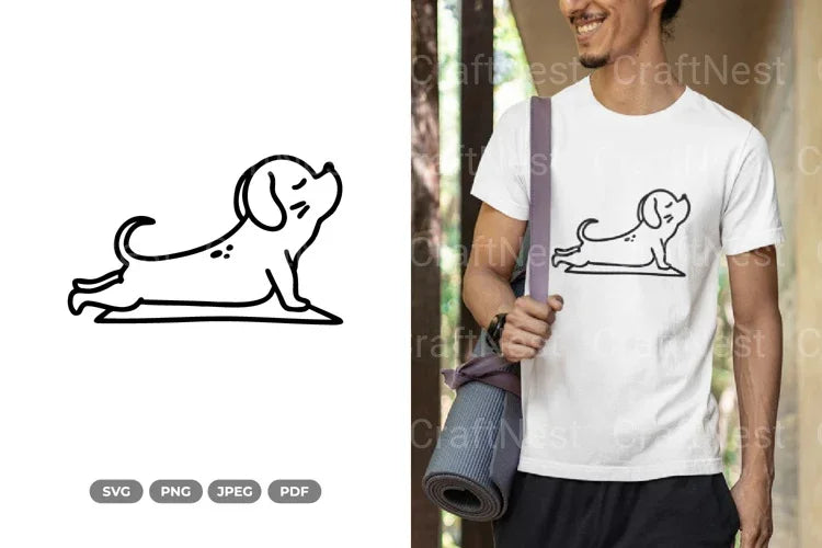 Cute Yoga Dog SVG Bundle - CraftNest - Digital Crafting and Art