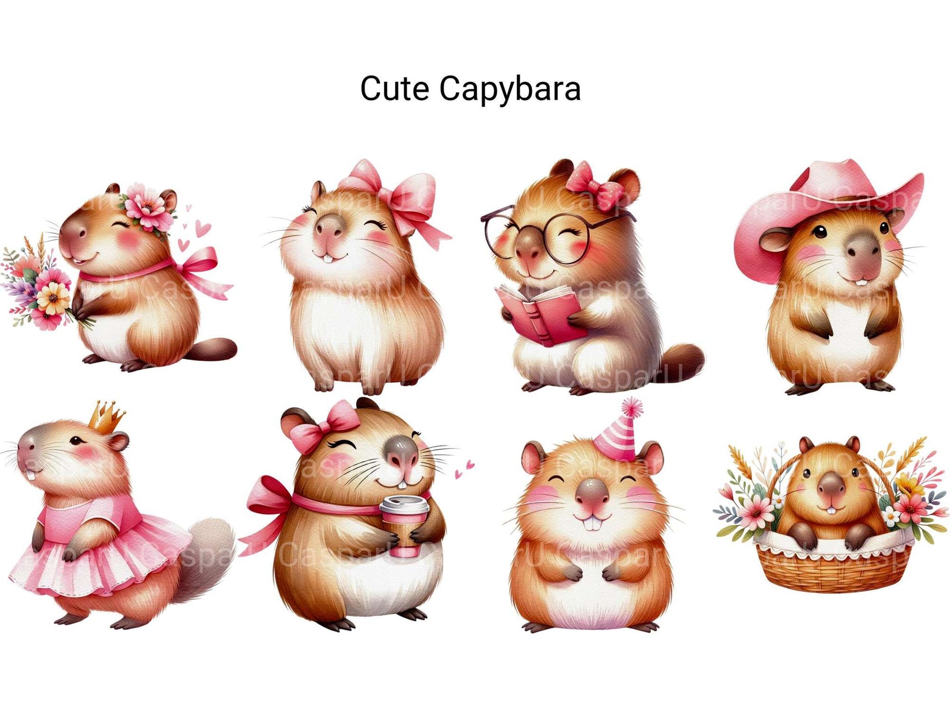 Cute Capybara - CraftNest - Digital Crafting and Art