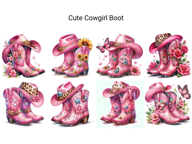Cute Cowgirl Boot - CraftNest - Digital Crafting and Art