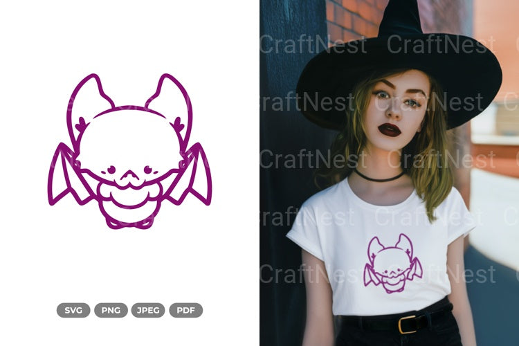Cute Kawaii Bat Clipart Bundle - CraftNest - Digital Crafting and Art