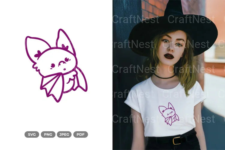 Cute and Kawaii Bat SVG Bundle - CraftNest - Digital Crafting and Art