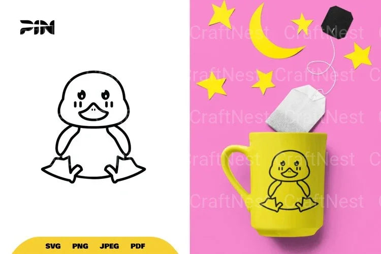Cute and Kawaii Duck SVG Bundle - CraftNest - Digital Crafting and Art