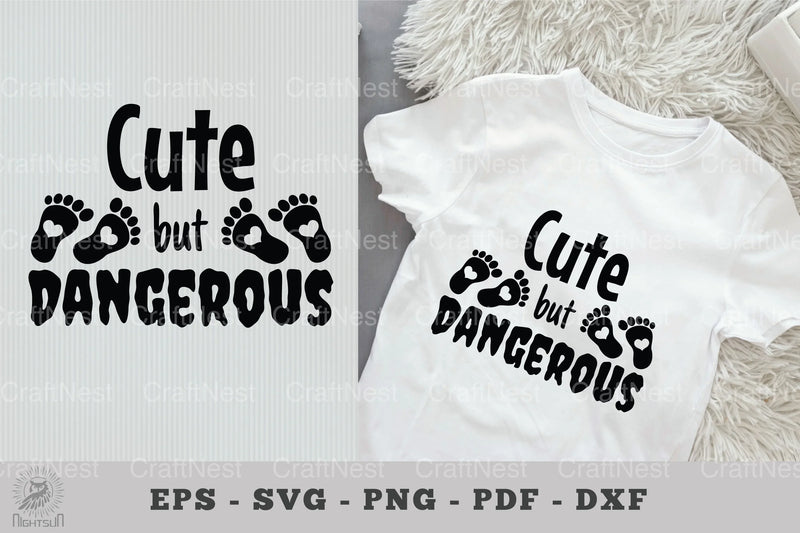 Cute but Dangerous Baby Quotes Clipart Bundle - CraftNest - Digital Crafting and Art
