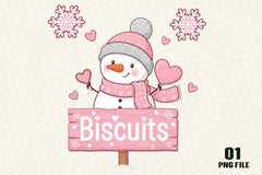 Cute Snowman Biscuits Clipart Bundle - CraftNest - Digital Crafting and Art