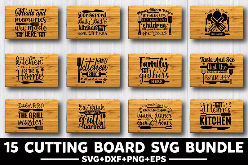 Cutting Board SVG Bundle - CraftNest - Digital Crafting and Art