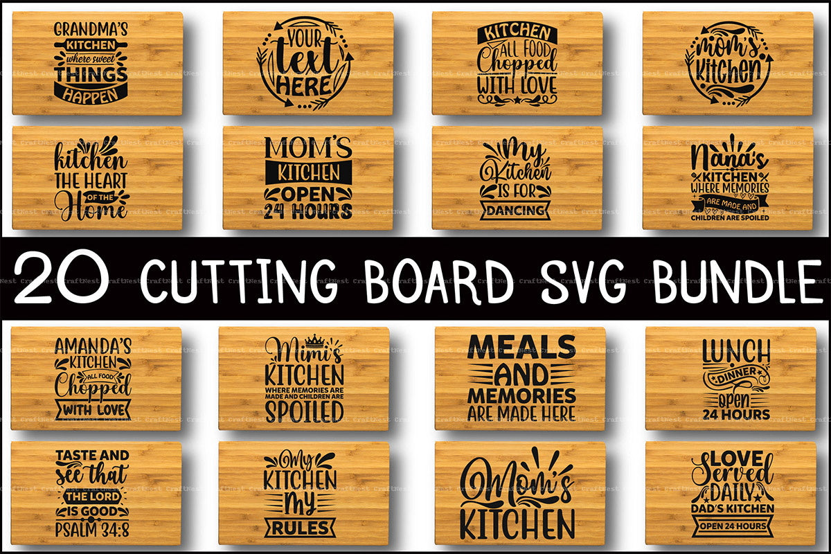 Cutting Board SVG Bundle 2