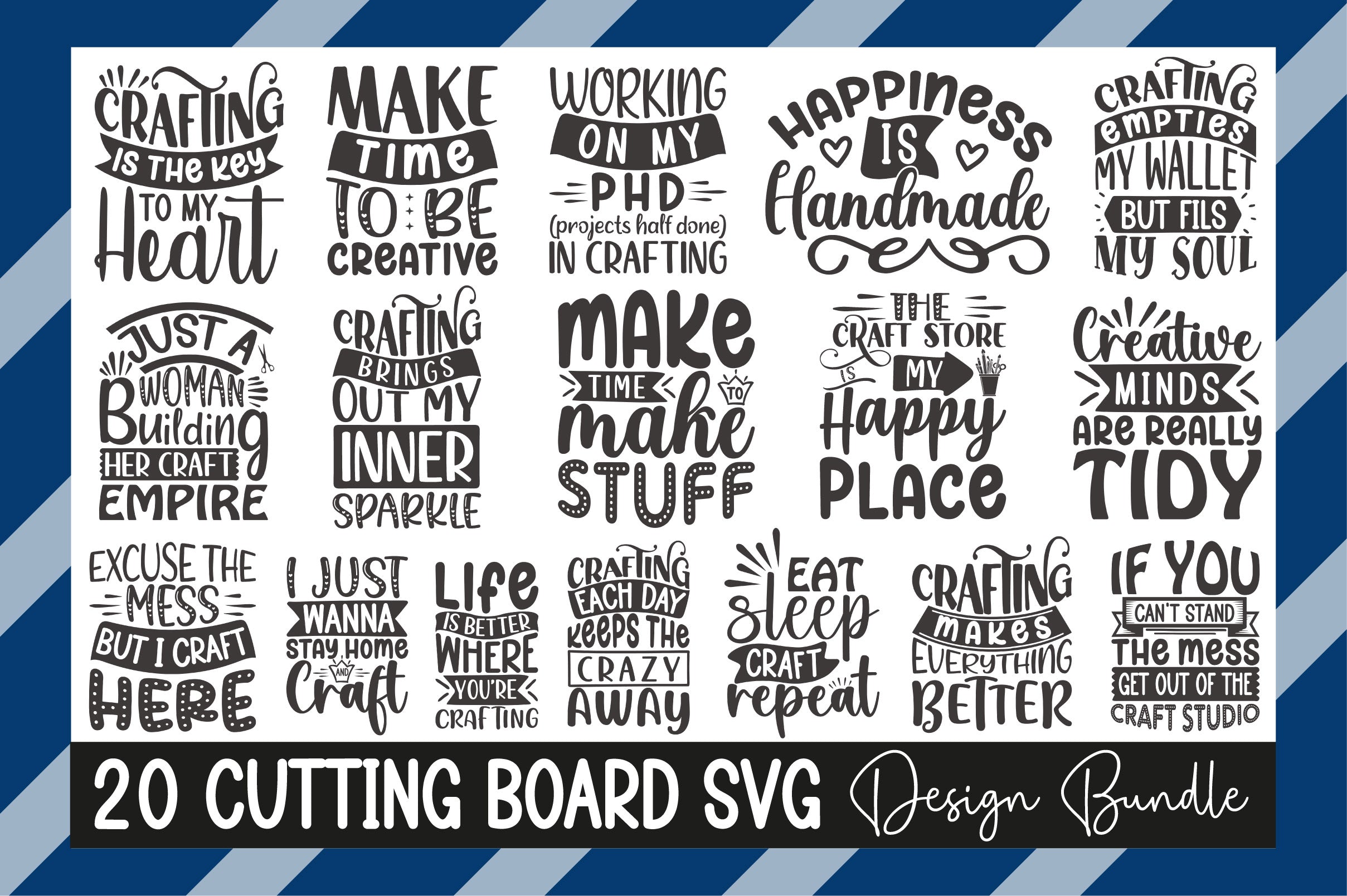 Cutting Board SVG Bundle 1 - CraftNest - Digital Crafting and Art