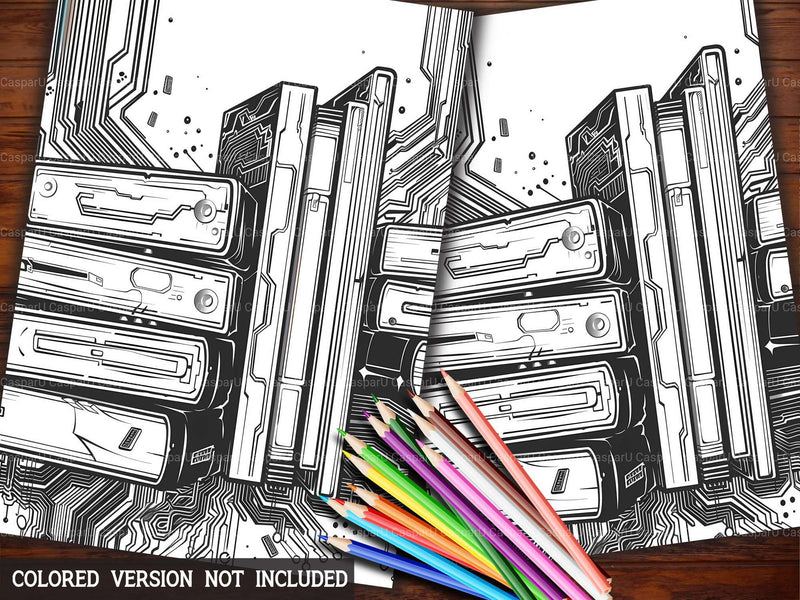 Cyberpunk Back To School Coloring Books - CraftNest - Digital Crafting and Art
