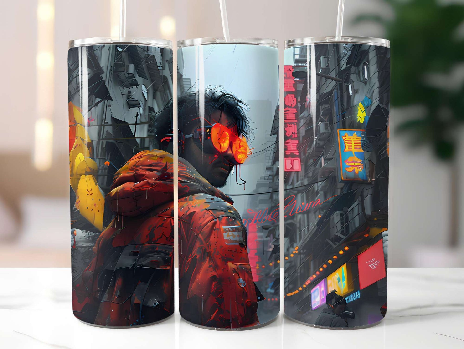 Cyberpunk Summer 3 Tumbler Wrap - CraftNest - Digital Crafting and Art