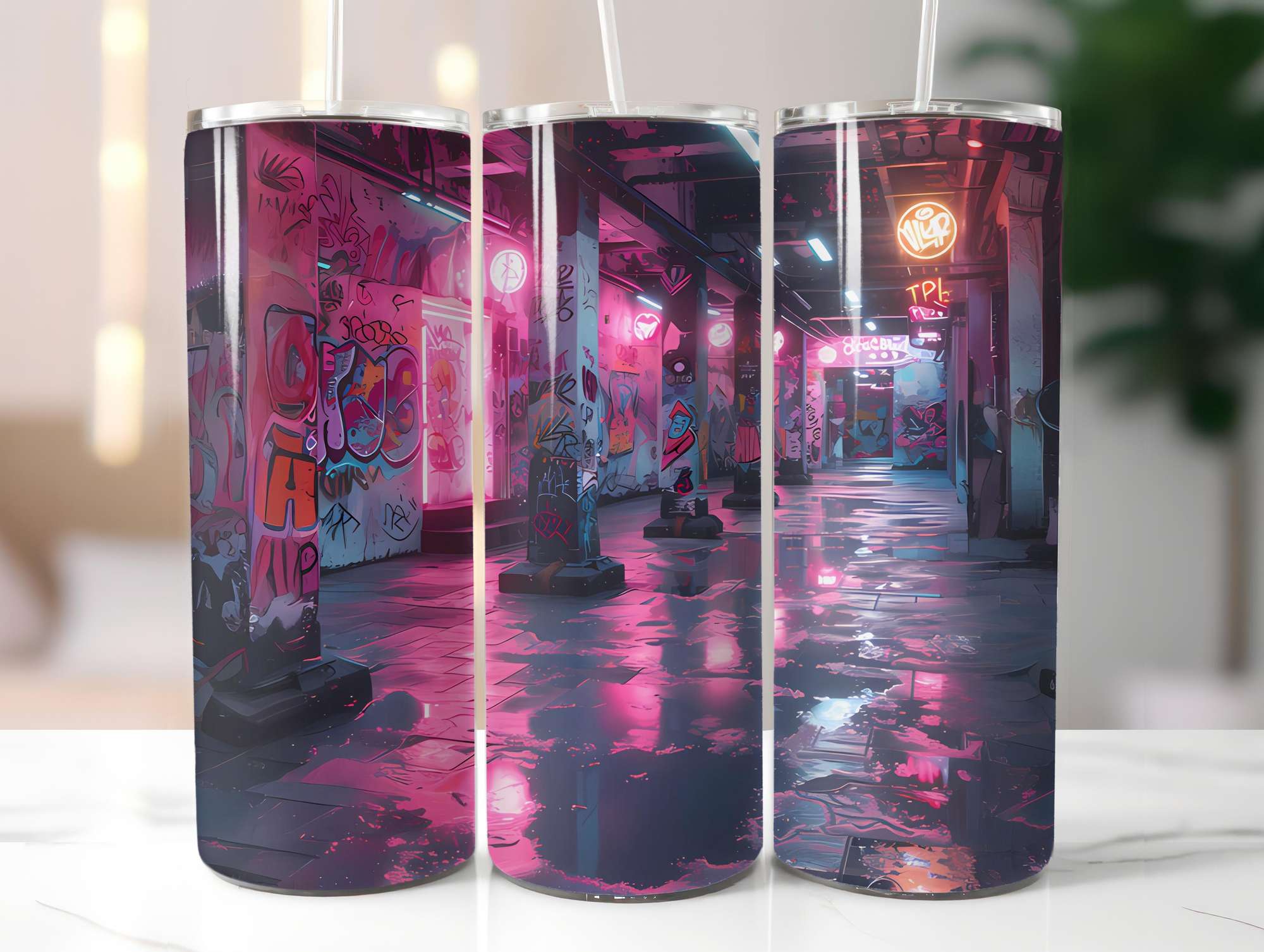 Cyberpunk Summer 4 Tumbler Wrap - CraftNest - Digital Crafting and Art