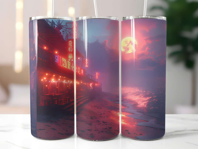 Cyberpunk Summer 3 Tumbler Wrap - CraftNest - Digital Crafting and Art