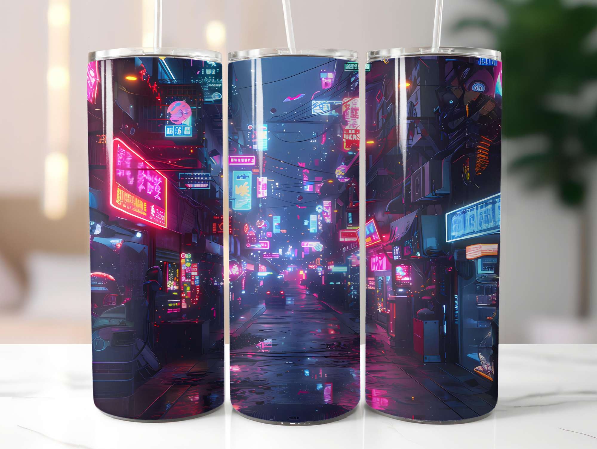 Cyberpunk Summer 4 Tumbler Wrap - CraftNest - Digital Crafting and Art