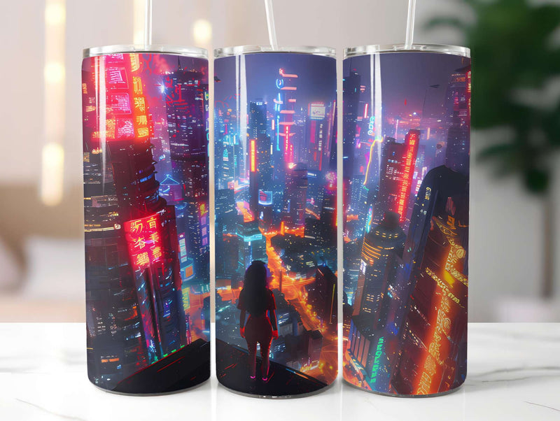 Cyberpunk Summer 5 Tumbler Wrap - CraftNest - Digital Crafting and Art