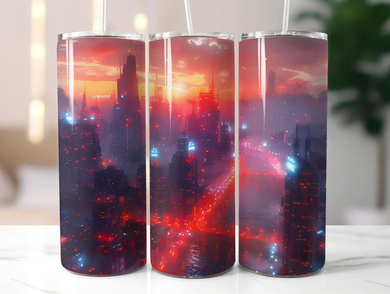 Cyberpunk Summer 5 Tumbler Wrap - CraftNest - Digital Crafting and Art