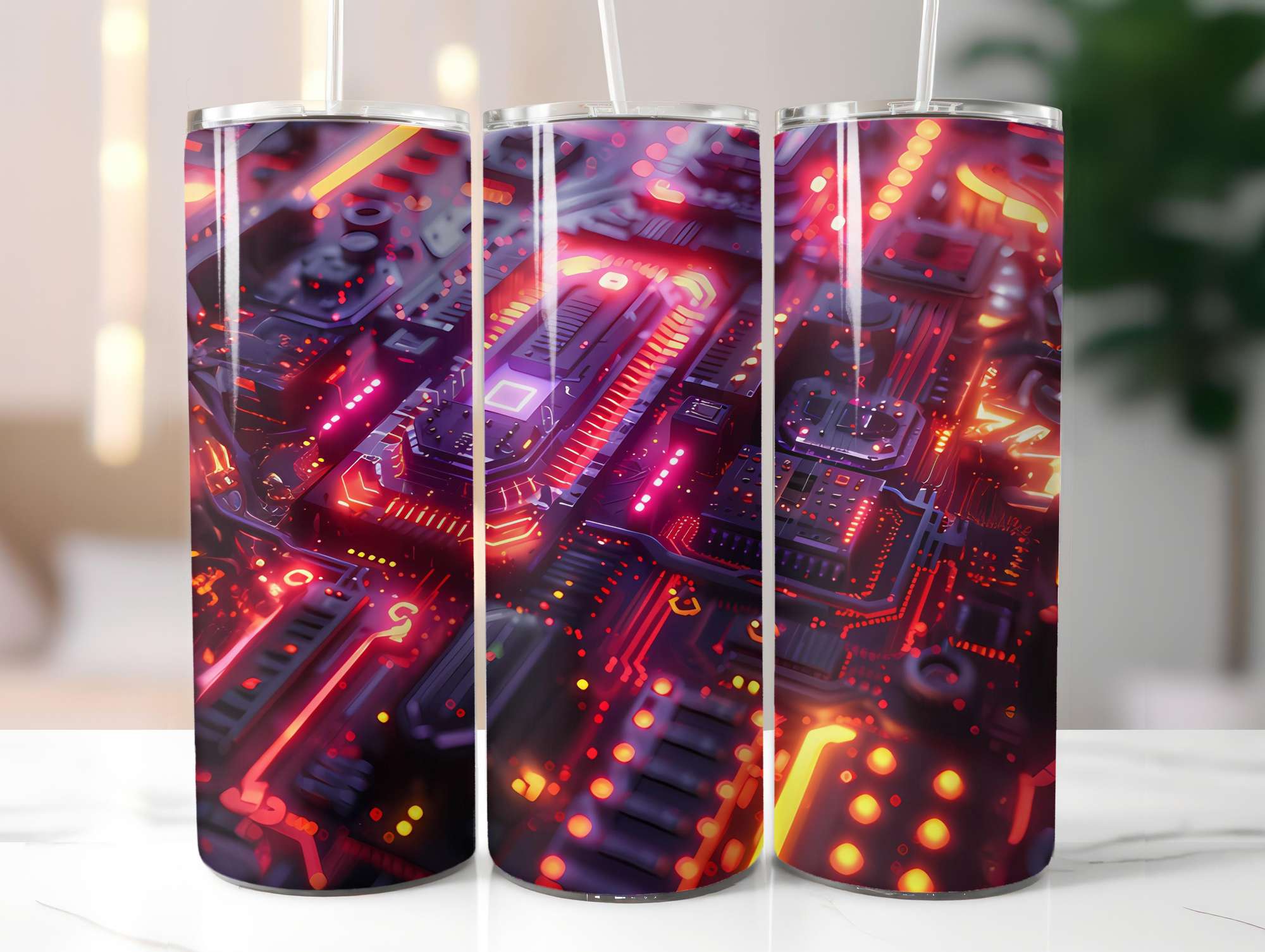 Cyberpunk Summer 4 Tumbler Wrap - CraftNest - Digital Crafting and Art