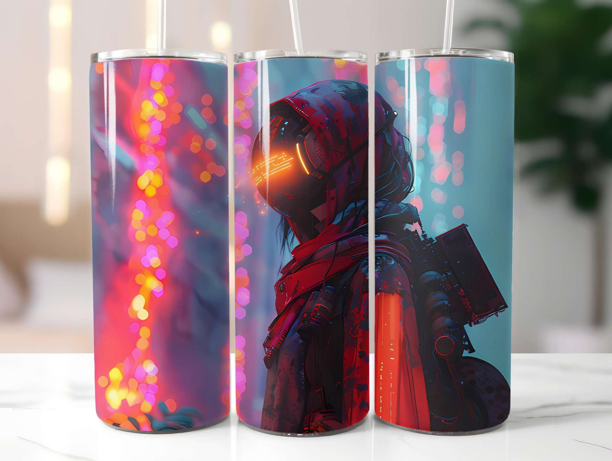 Cyberpunk Summer 5 Tumbler Wrap - CraftNest - Digital Crafting and Art