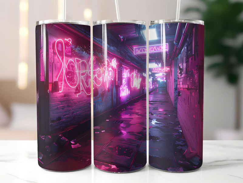 Cyberpunk Summer 5 Tumbler Wrap - CraftNest - Digital Crafting and Art