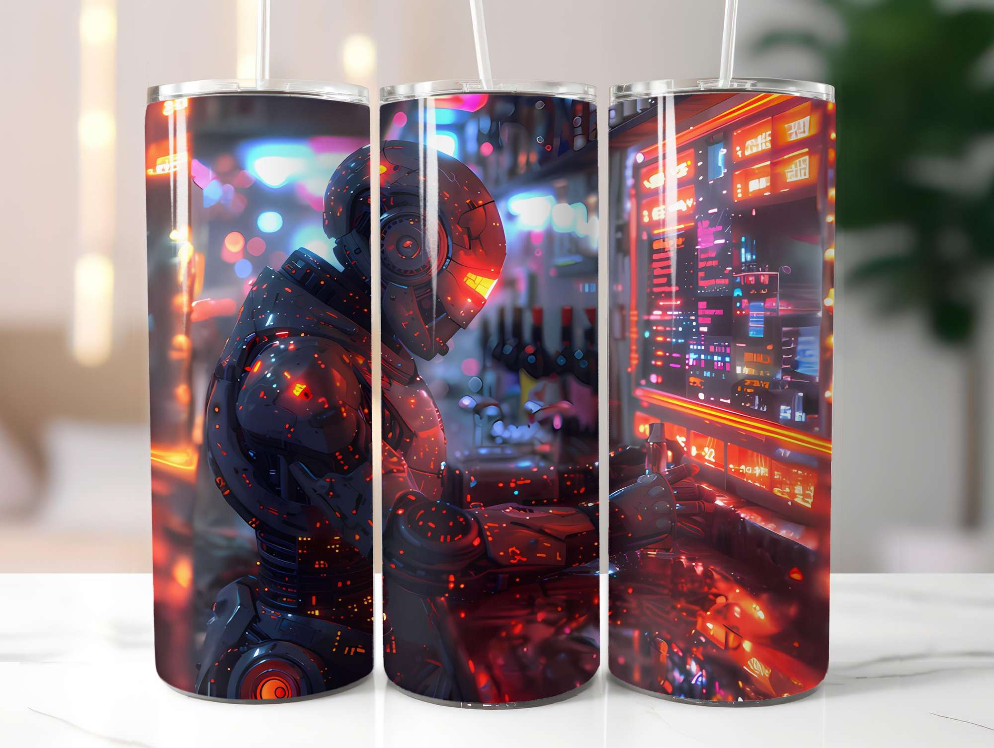 Cyberpunk Summer 3 Tumbler Wrap - CraftNest - Digital Crafting and Art