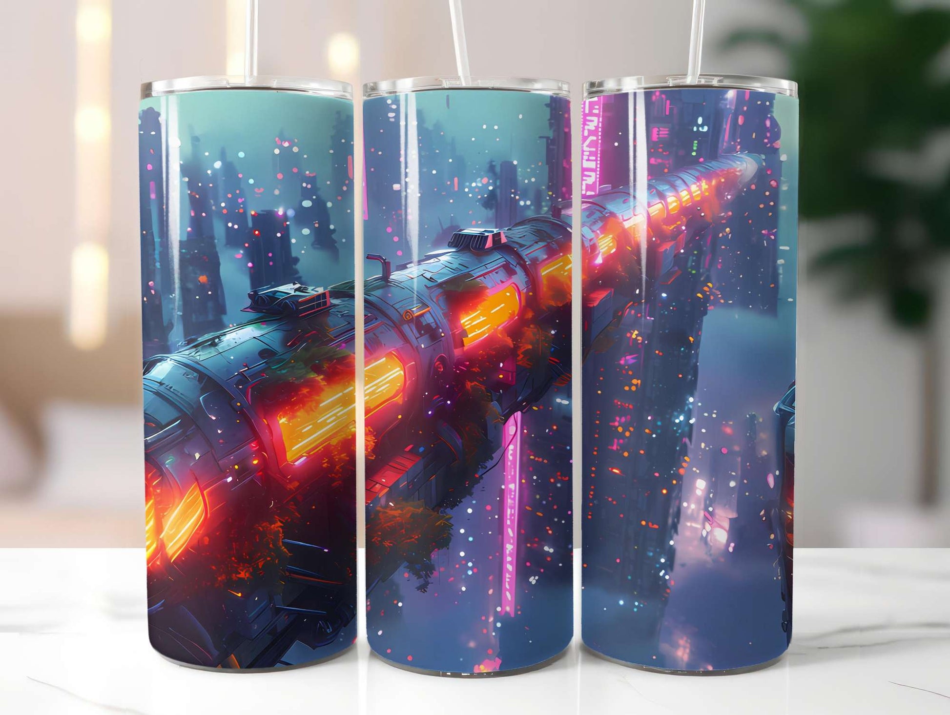 Cyberpunk Summer 2 Tumbler Wrap - CraftNest - Digital Crafting and Art