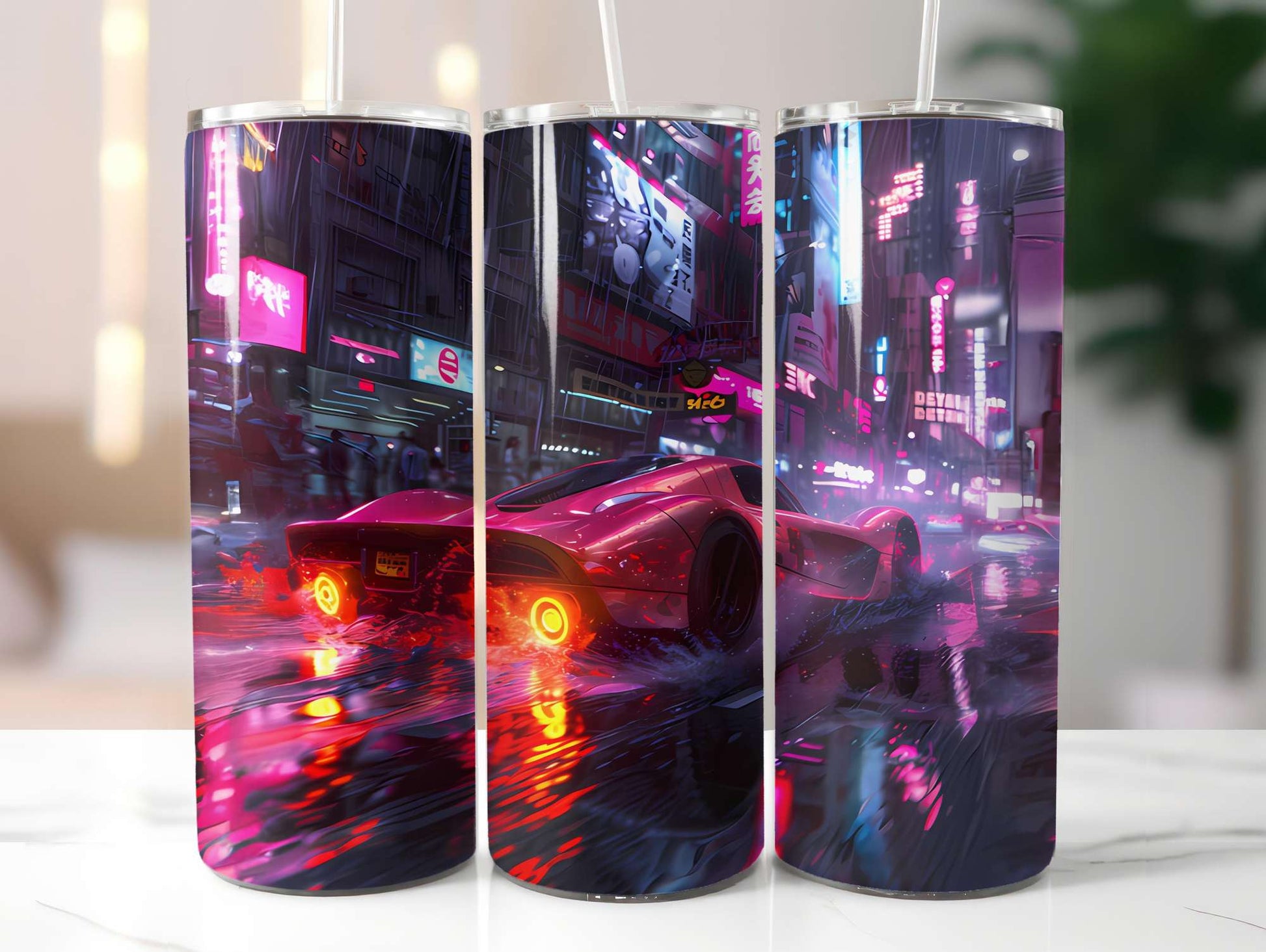 Cyberpunk Summer 4 Tumbler Wrap - CraftNest - Digital Crafting and Art