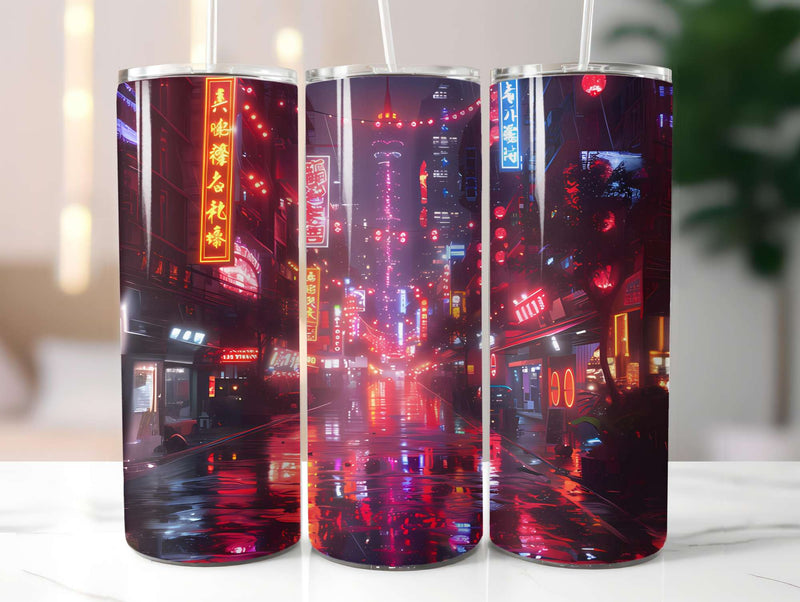 Cyberpunk Summer 3 Tumbler Wrap - CraftNest - Digital Crafting and Art