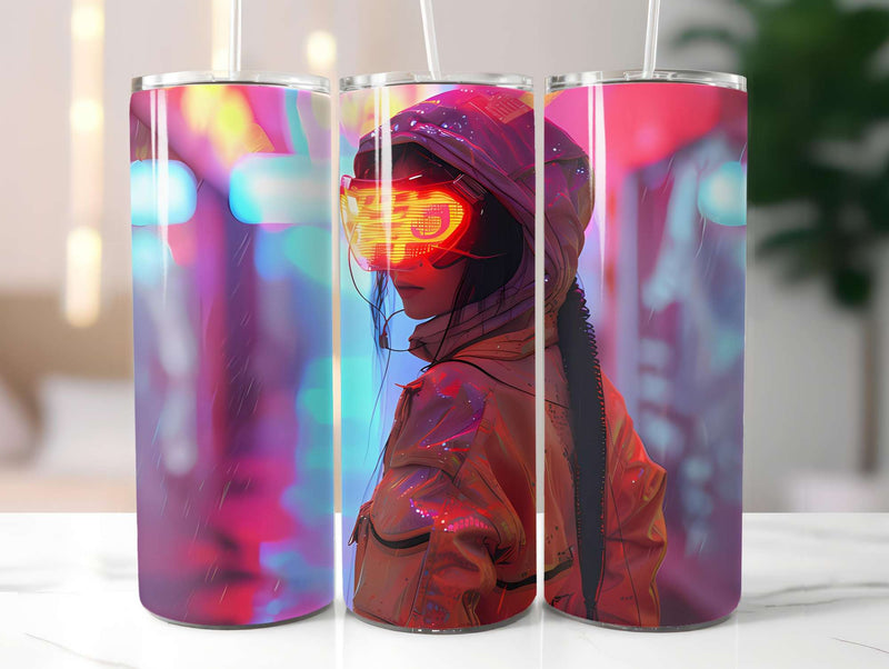 Cyberpunk Summer 5 Tumbler Wrap - CraftNest - Digital Crafting and Art