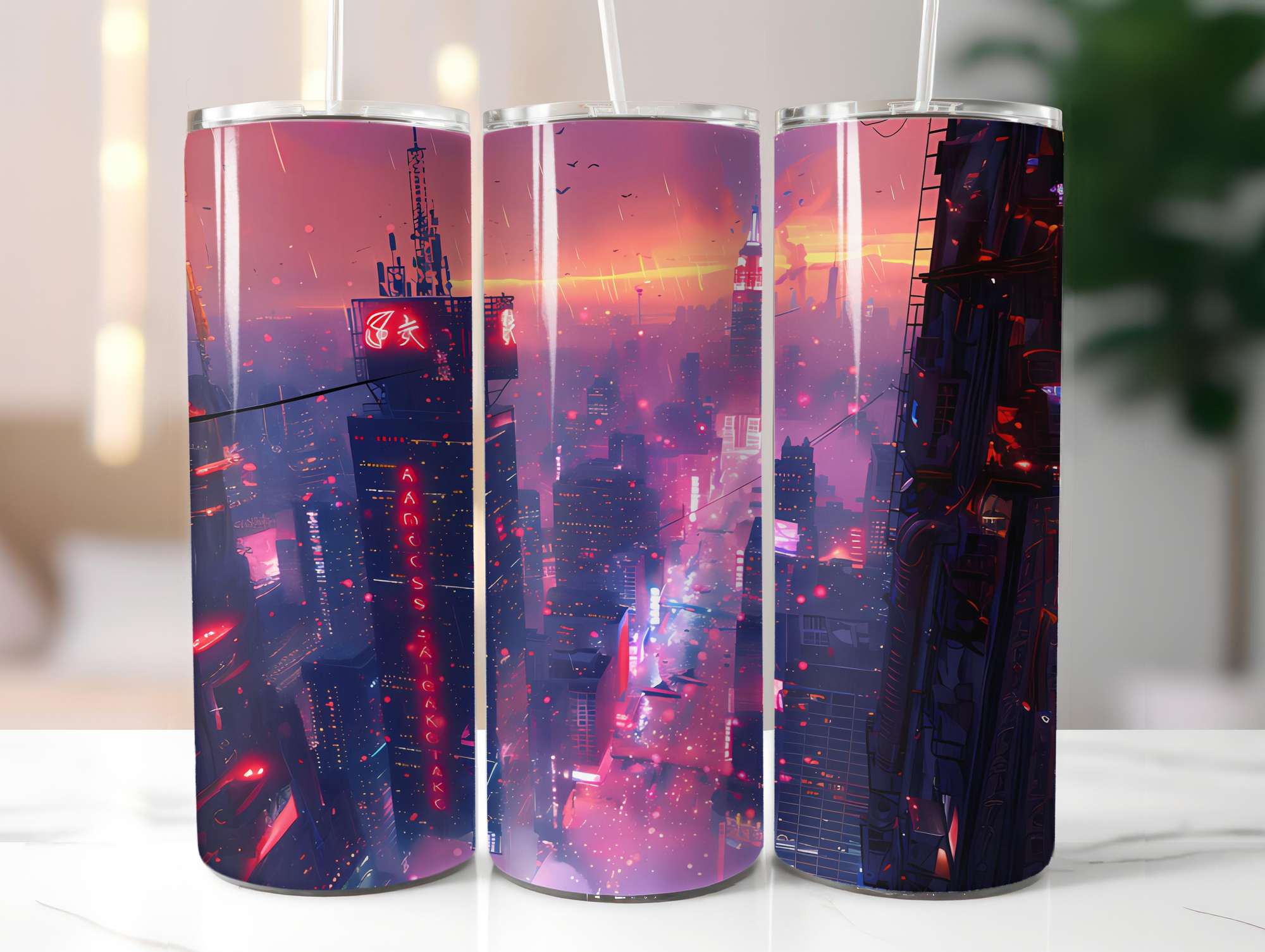 Cyberpunk Summer 1 Tumbler Wrap - CraftNest - Digital Crafting and Art