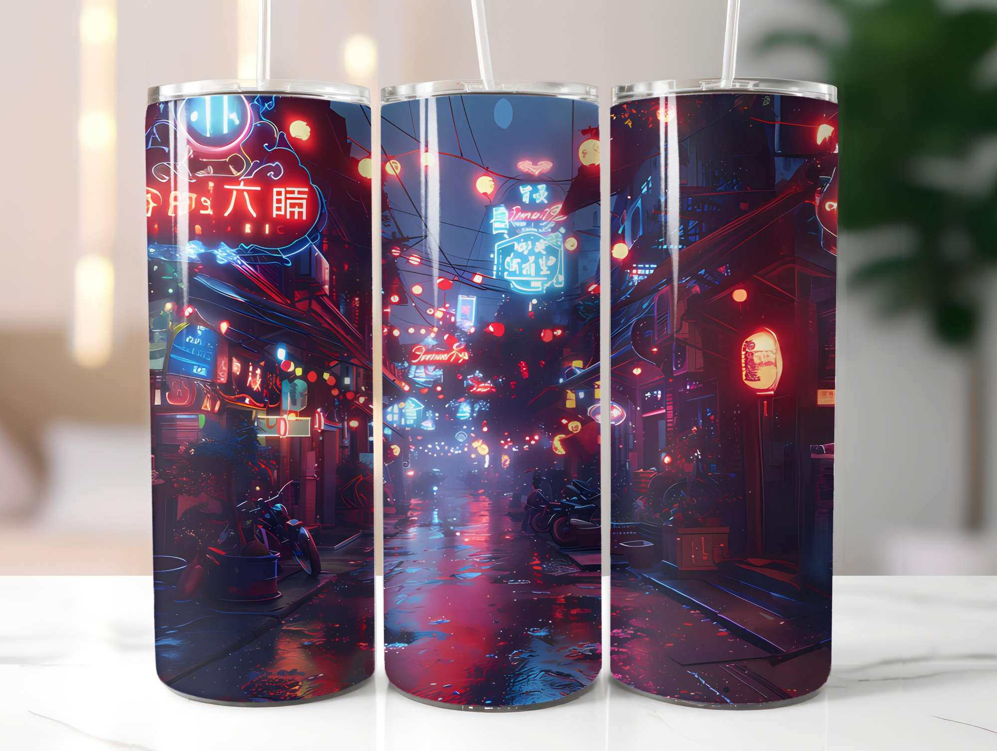 Cyberpunk Summer 4 Tumbler Wrap - CraftNest - Digital Crafting and Art