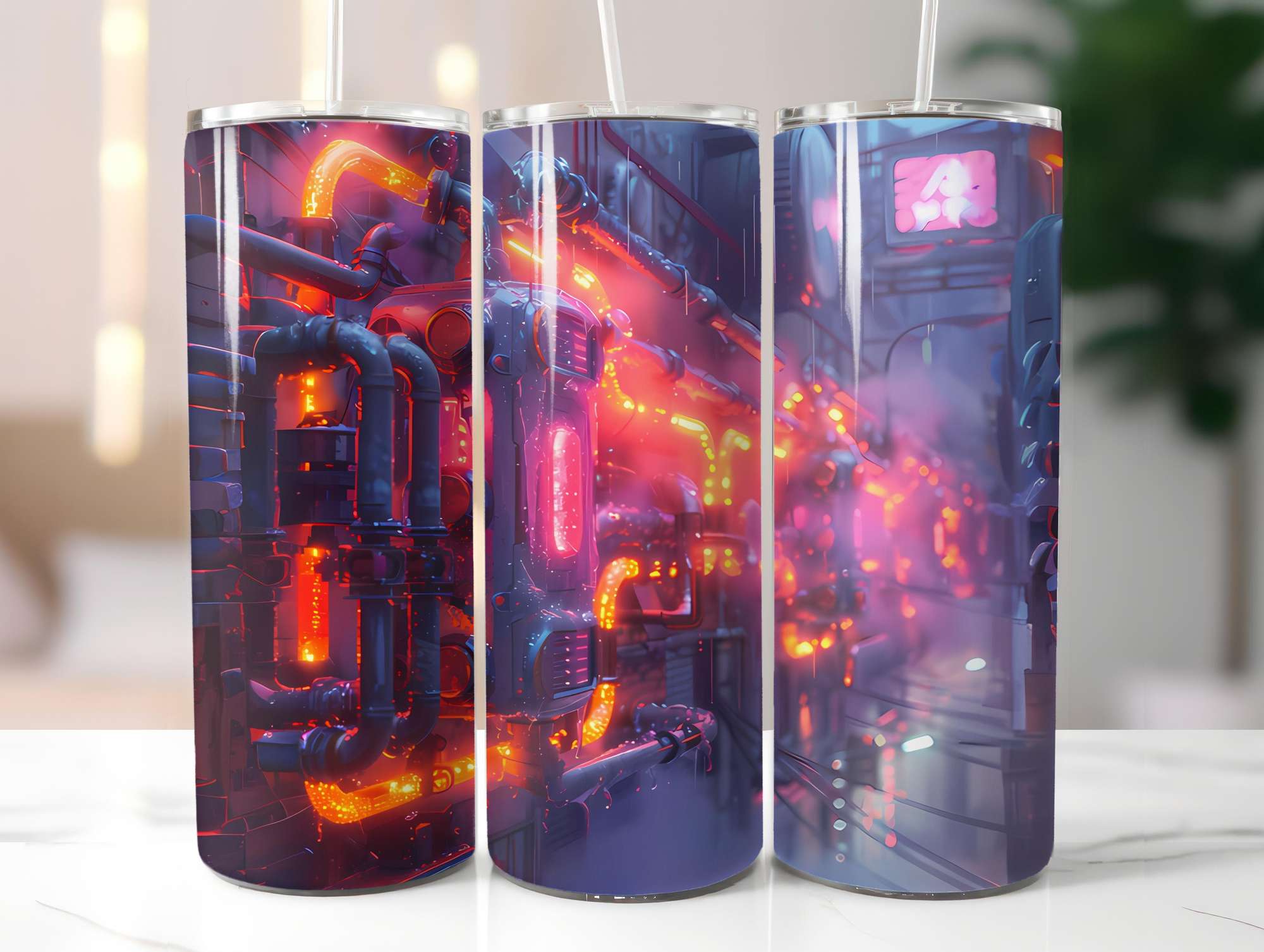 Cyberpunk Summer 5 Tumbler Wrap - CraftNest - Digital Crafting and Art