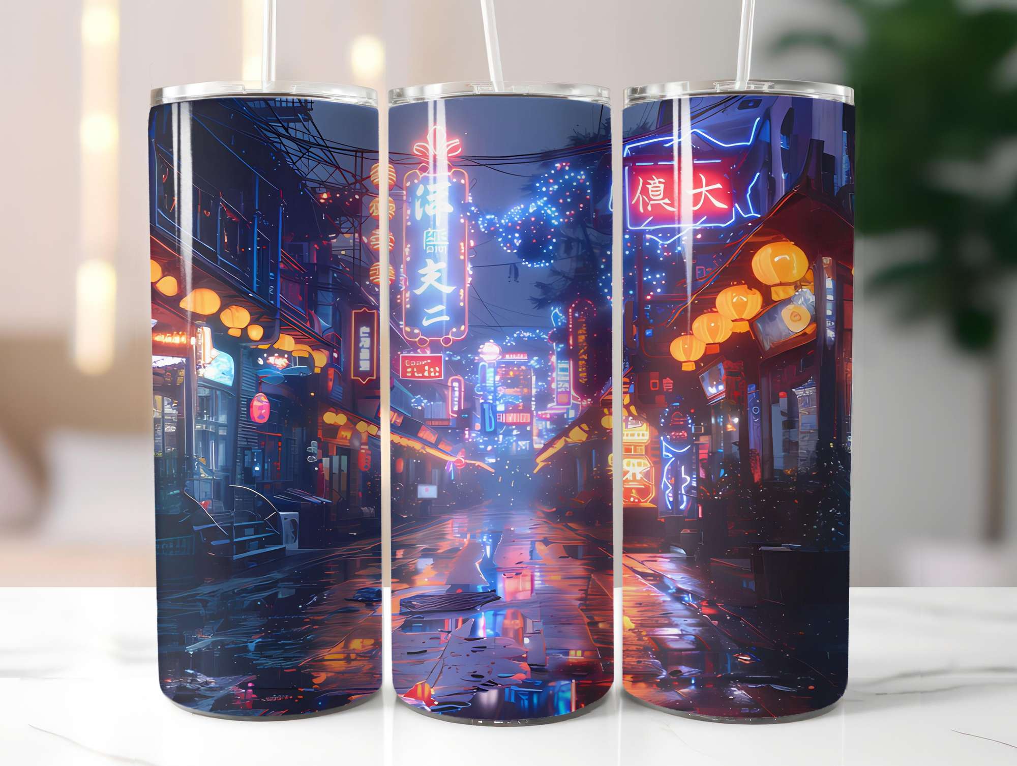 Cyberpunk Summer 4 Tumbler Wrap - CraftNest - Digital Crafting and Art