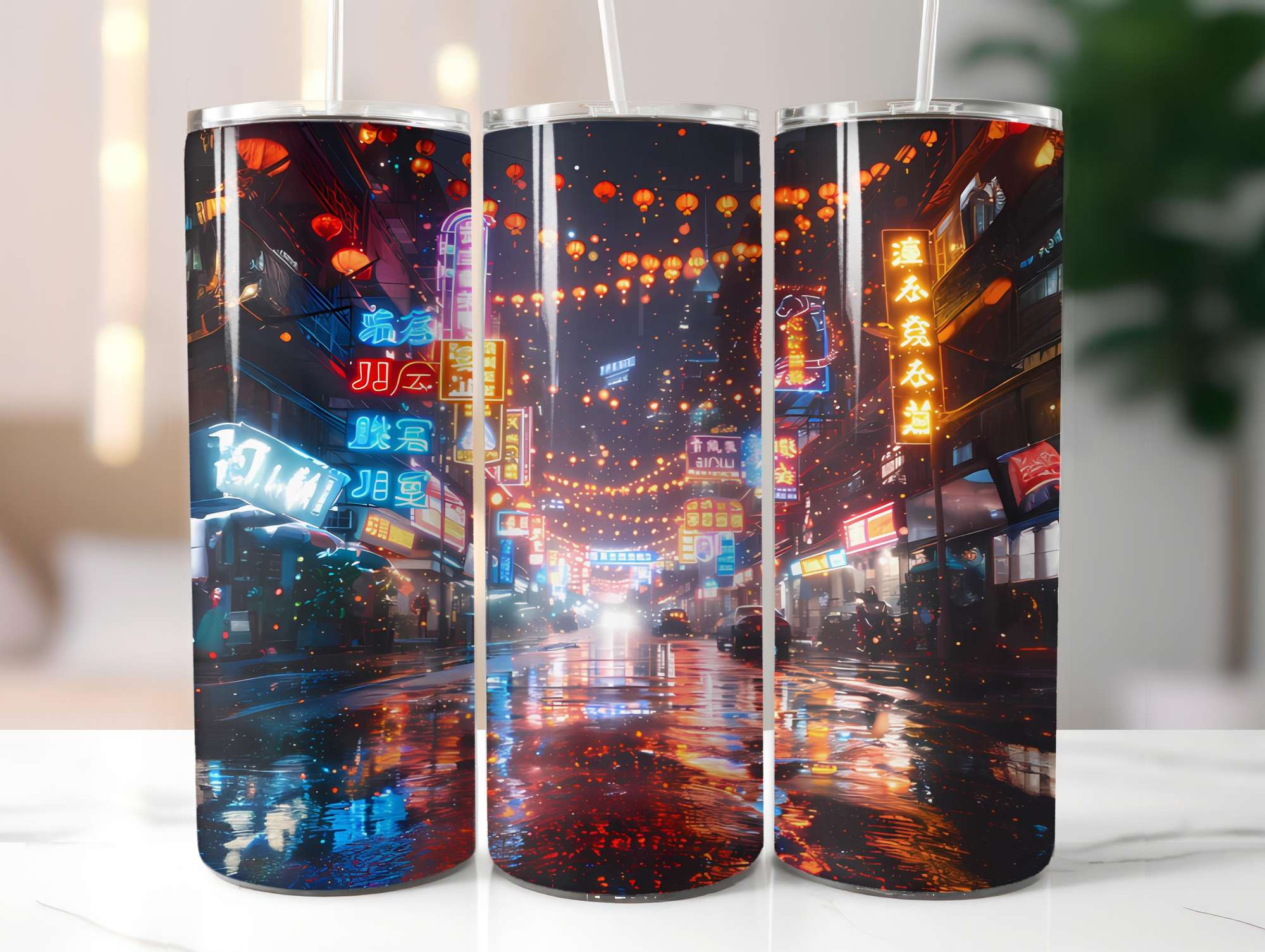 Cyberpunk Summer 3 Tumbler Wrap - CraftNest - Digital Crafting and Art